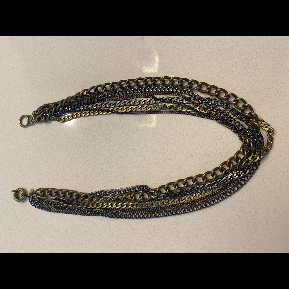 Mixed Metal Chain Necklace